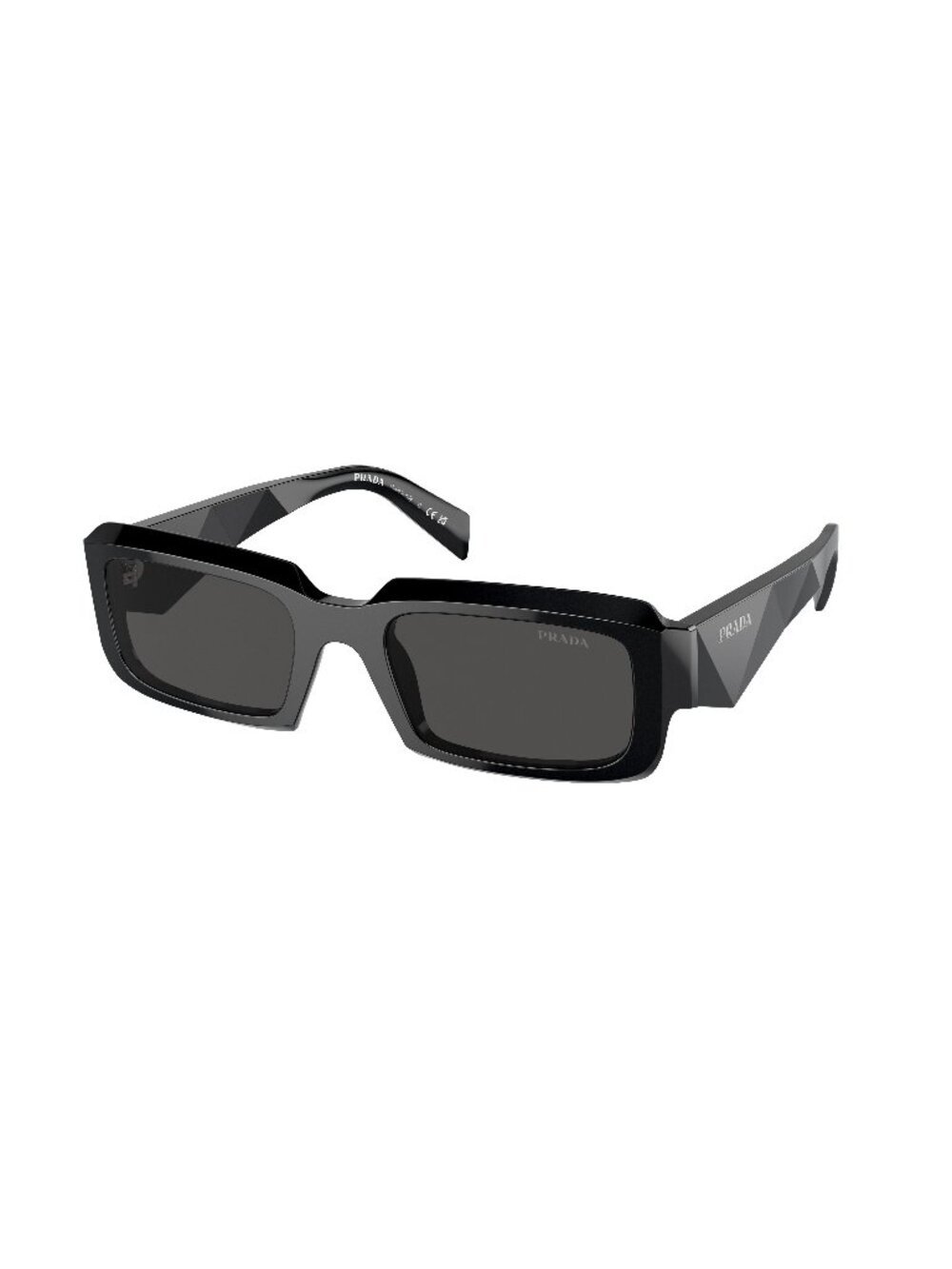 New Prada Men's Sunglasses Black Aviator Grey Lens Acetate Frame PR 27ZS 16K08Z